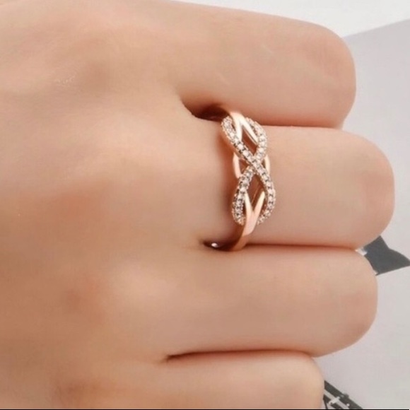 Rose Gold Diamond Infinite Gorgeous Ring - Picture 5 of 5